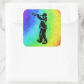 Sticker Carré Trumpet New York Boogie Nights Rainbow (Sac)