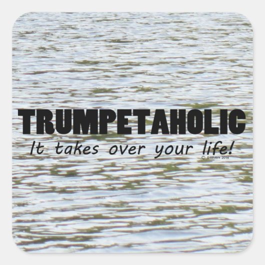 Sticker Carré Trumpetaholic (Devant)