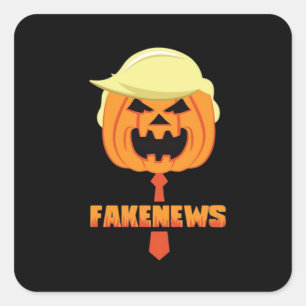 Sticker Carré Trumpkin rend Halloween grand à nouveau - Nouvelle