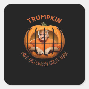 Sticker Carré Trumpkin rend Halloween grand à nouveau - Sloth Ma