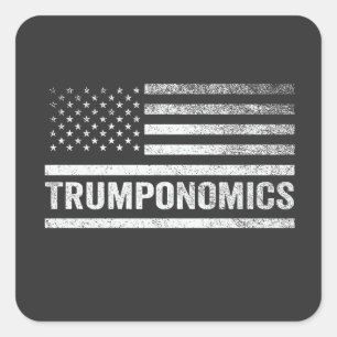 Sticker Carré Trumponomics Amérique élection drapeau Trump Répub