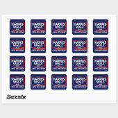 Sticker Carré Truth Hope Decency Harris Walz 2024 (Feuille)