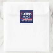 Sticker Carré Truth Hope Decency Harris Walz 2024 (Sac)