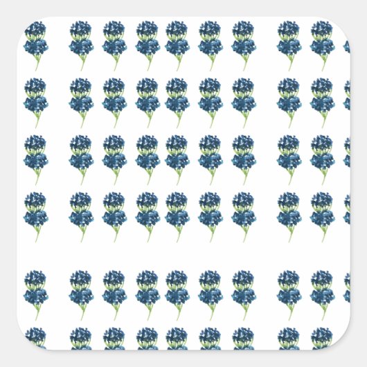 Sticker Carré Tshirt Fleurs Pressées, Fleurs sauvages Boho (Devant)