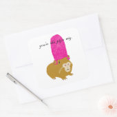 Sticker Carré Tu es la perruque du cochon (Enveloppe)