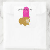 Sticker Carré Tu es la perruque du cochon (Sac)