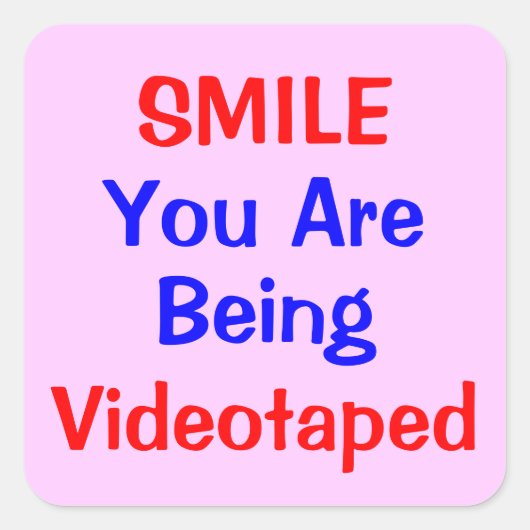 Sticker Carré Tu Es Surveillé ! (Devant)