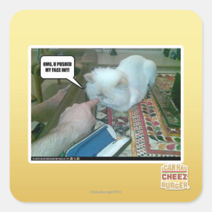 Sticker Carré Tu m'as fait entrer le visage !