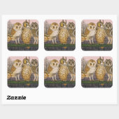 Sticker Carré Tu-whit Tu-whooing (Feuille)