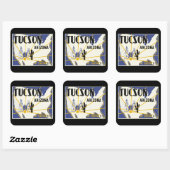 Sticker Carré Tucson Arizona (Feuille)