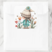 Sticker Carré Tulip Floral Girl Gnome (Sac)