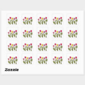 Sticker Carré Tulipe florale colorée (Feuille)