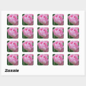 Sticker Carré Tulipes doubles roses (Feuille)