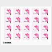 Sticker Carré Tulipes roses (Feuille)