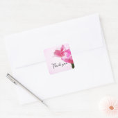 Sticker Carré Tulipes roses (Enveloppe)