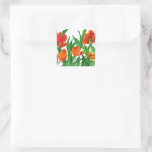 Sticker Carré Tulipes rouges (Sac)
