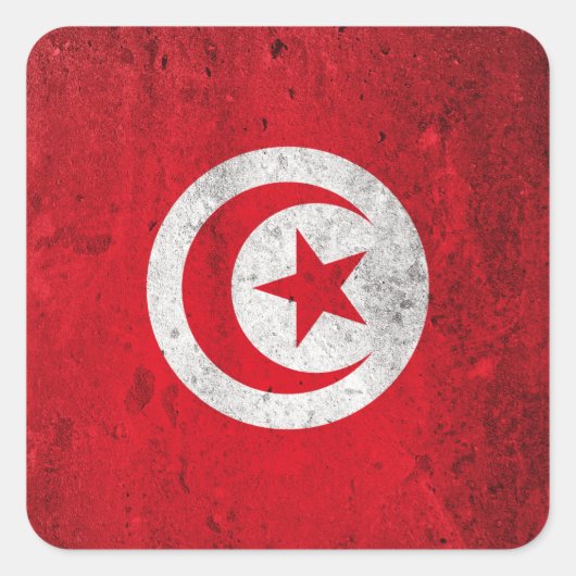 Sticker Carré Tunisie (Devant)