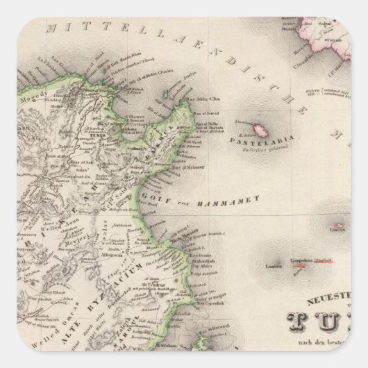 Sticker Carré Tunisie (Devant)