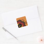 Sticker Carré Turc caché de Thanksgiving (Enveloppe)