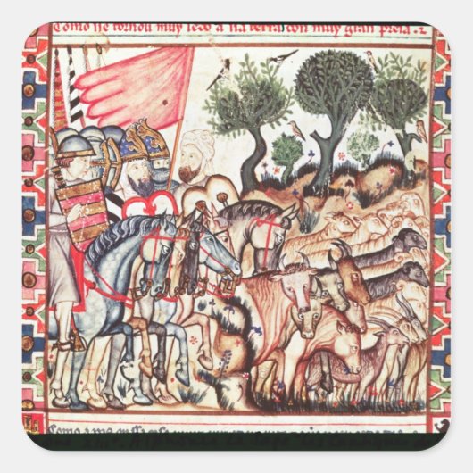 Sticker Carré Turcs et Maures Retrouvant leur terre (Devant)