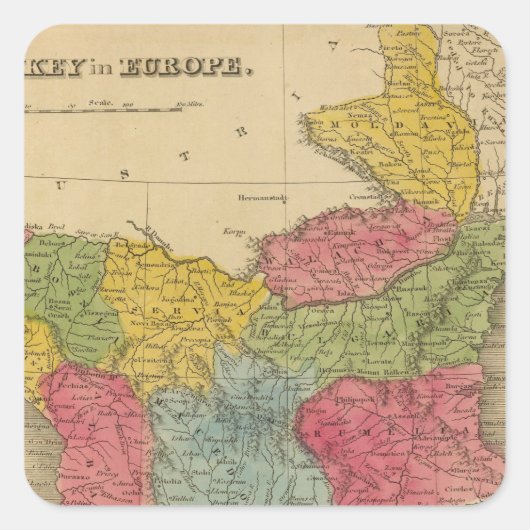 Sticker Carré Turquie en Europe 8 (Devant)