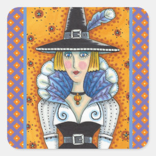 STICKER CARRÉ TURQUIE PÈRE WITCH, UN SALEM MERCI, FOLK