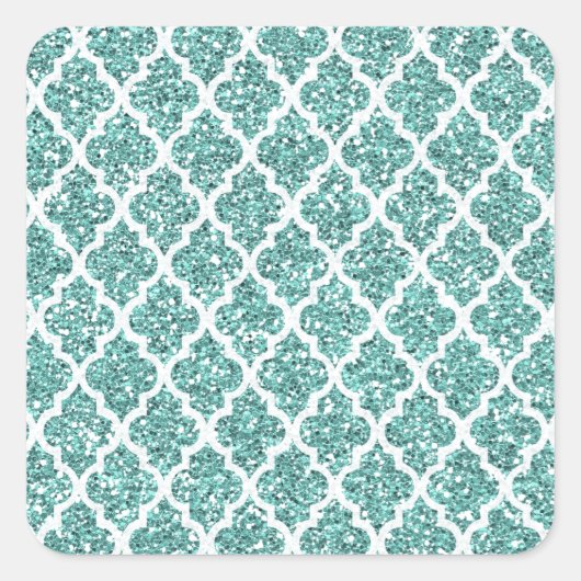 Sticker Carré Turquoise (Devant)