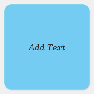 Sticker Carré Turquoise Ajouter un Modèle personnalisé de texte