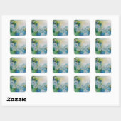Sticker Carré Turquoise Dream (Feuille)