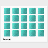 Sticker Carré Turquoise faux faux glitter graphic (Feuille)
