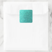 Sticker Carré Turquoise faux faux glitter graphic (Sac)