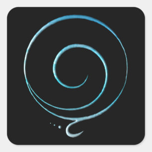 Sticker Carré Turquoise Gratitude