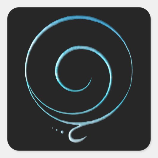 Sticker Carré Turquoise Gratitude (Devant)