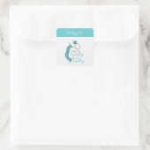 Sticker Carré Turquoise Je Me Sens Knitty, Oh So Knitty (Sac)