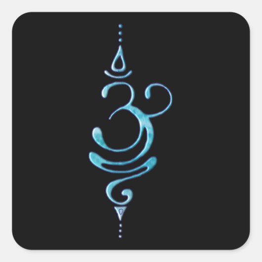 Sticker Carré Turquoise Respirer  (Devant)
