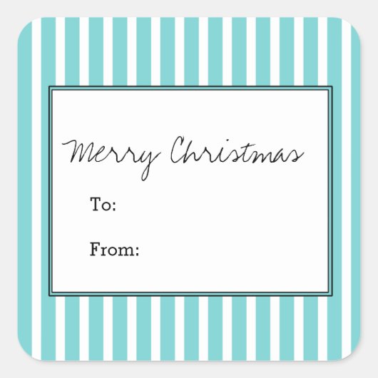 Sticker Carré Turquoise Vertical Festipes vacances (Devant)