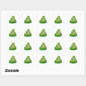 Sticker Carré Turtle Reading Book (Feuille)