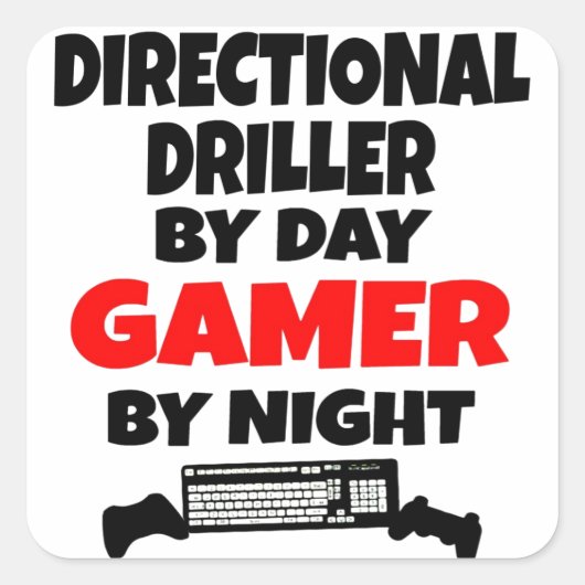 Sticker Carré Tuteur directionnel Gamer (Devant)