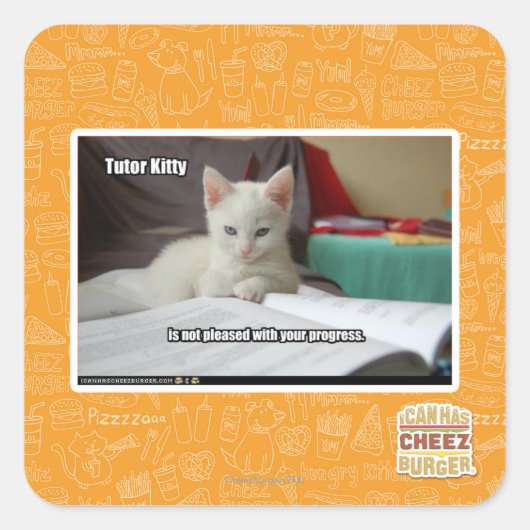 Sticker Carré Tuteur Kitty (Devant)