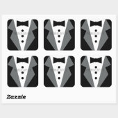 Sticker Carré Tuxedo (Feuille)