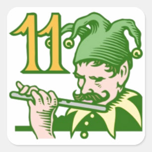 Sticker Carré Tuyauterie d'onze joueurs de pipeau