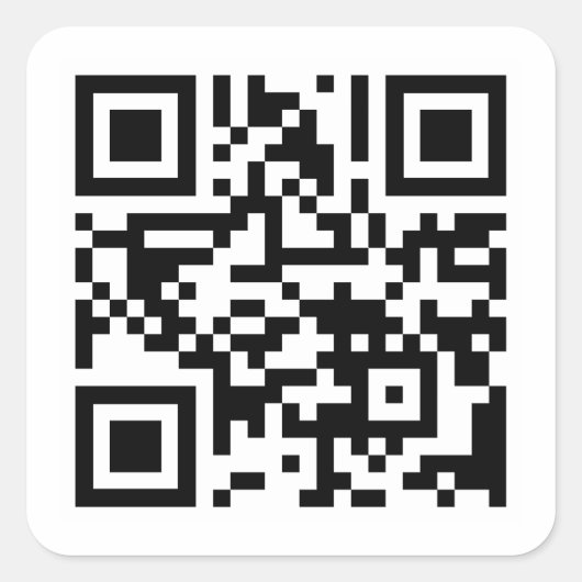 Sticker Carré TVUUC QR Code sur le site Web (Devant)