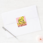 Sticker Carré TWEETY™ Avec Coeurs (Enveloppe)