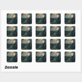 Sticker Carré “Twilight Fantasy” d'Edward Robert Hughes (Feuille)
