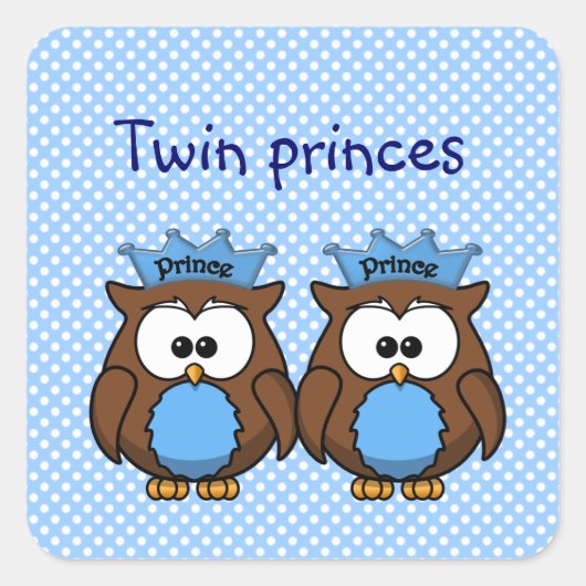 Sticker Carré twin owl (Devant)