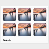 Sticker Carré Twin spits (Feuille)