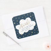 Sticker Carré Twinkle petite étoile merci baby shower (Enveloppe)