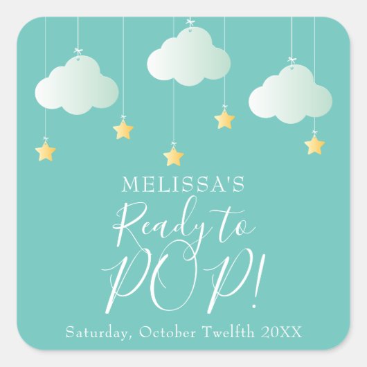 Sticker Carré Twinkle scintiller petite étoile Prêt à POP (Devant)