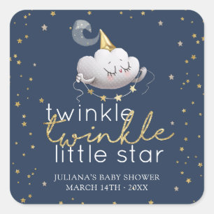 Sticker Carré Twinkle Twinkle Little Star Baby shower