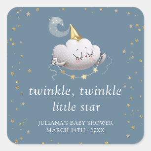 Sticker Carré Twinkle Twinkle Little Star Baby shower